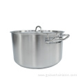 Stainless steel double-ear soup pot with composite bottom